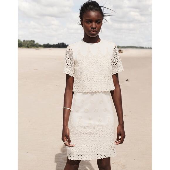 NWT Long Tall Sally Cream Lace Overlay Dress - Picture 1 of 10